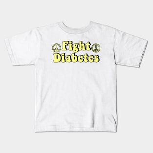 Fight Diabetes Buttercup Yellow Kids T-Shirt